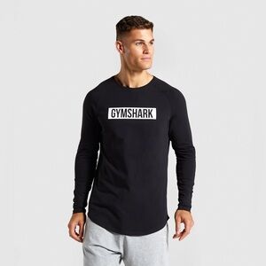 Gymshark cotton shirt small long sleeve black